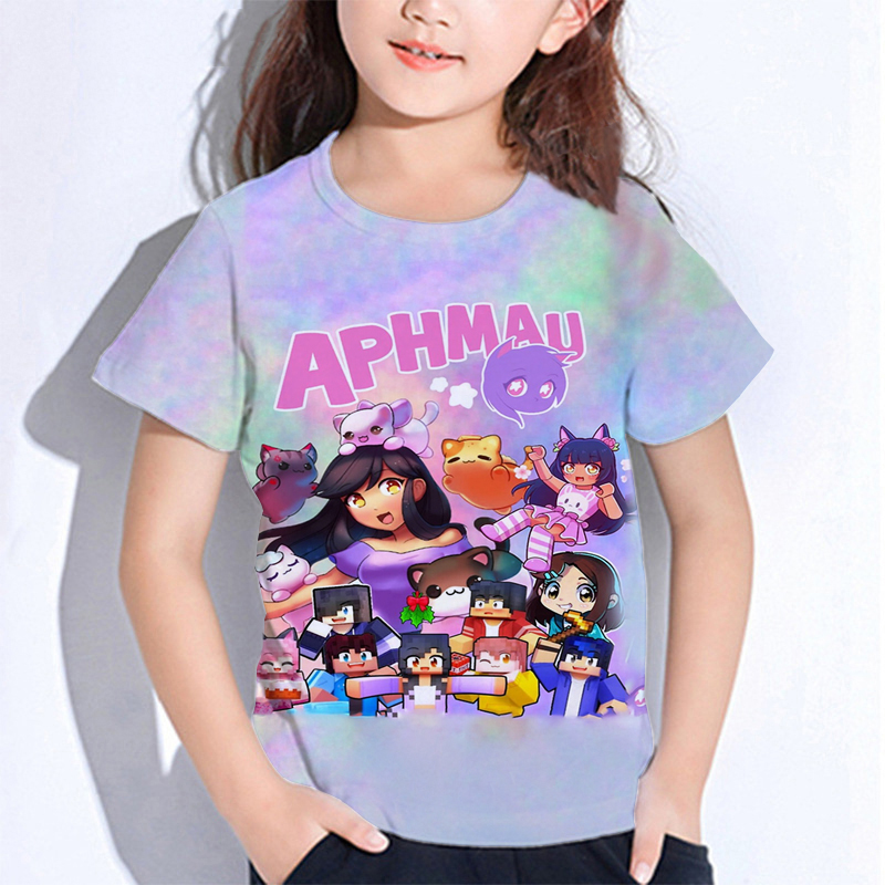 Summer Clothing Baby Girl - Aphmau Cat ws kedi T shirt