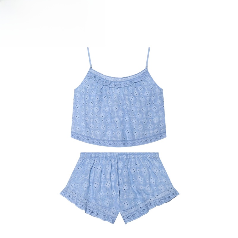 Summer Clothing Brands - Moda Tasarımlı Nakışlı Üst ve Şort