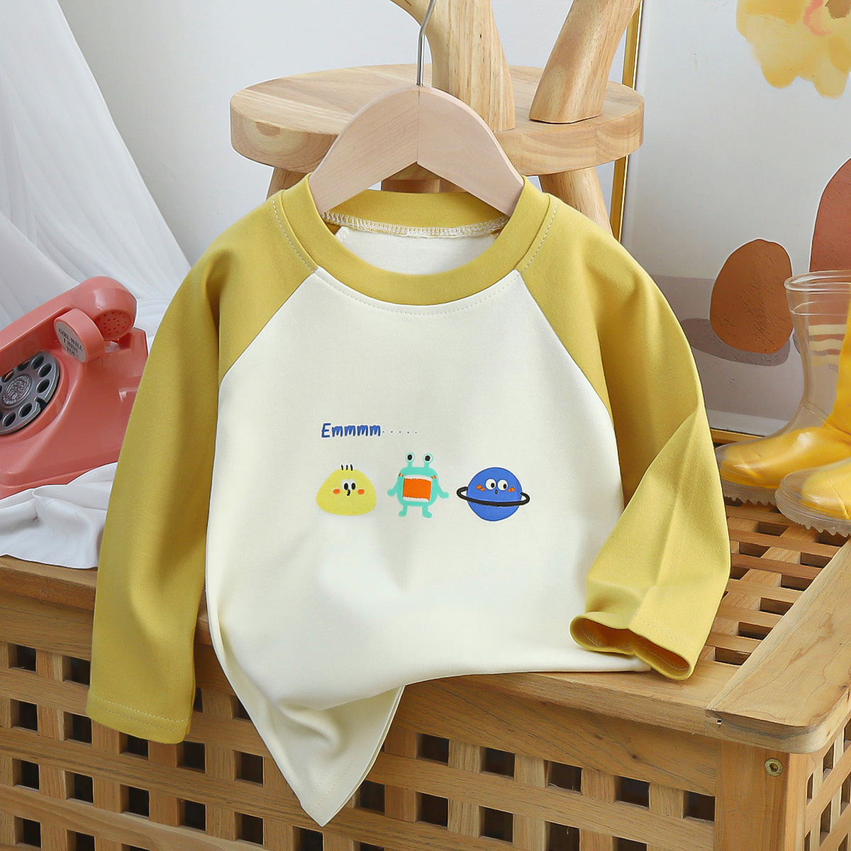 Summer Clothing Wholesale - Çocuk uzun kollu tişört Yeni Saf