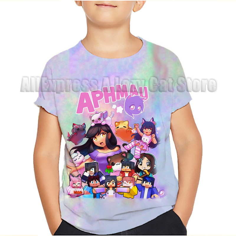 Aphmau Cat ws kedi T shirt kar - Summer Clothing Baby Girl incelemesi ve fiyatı